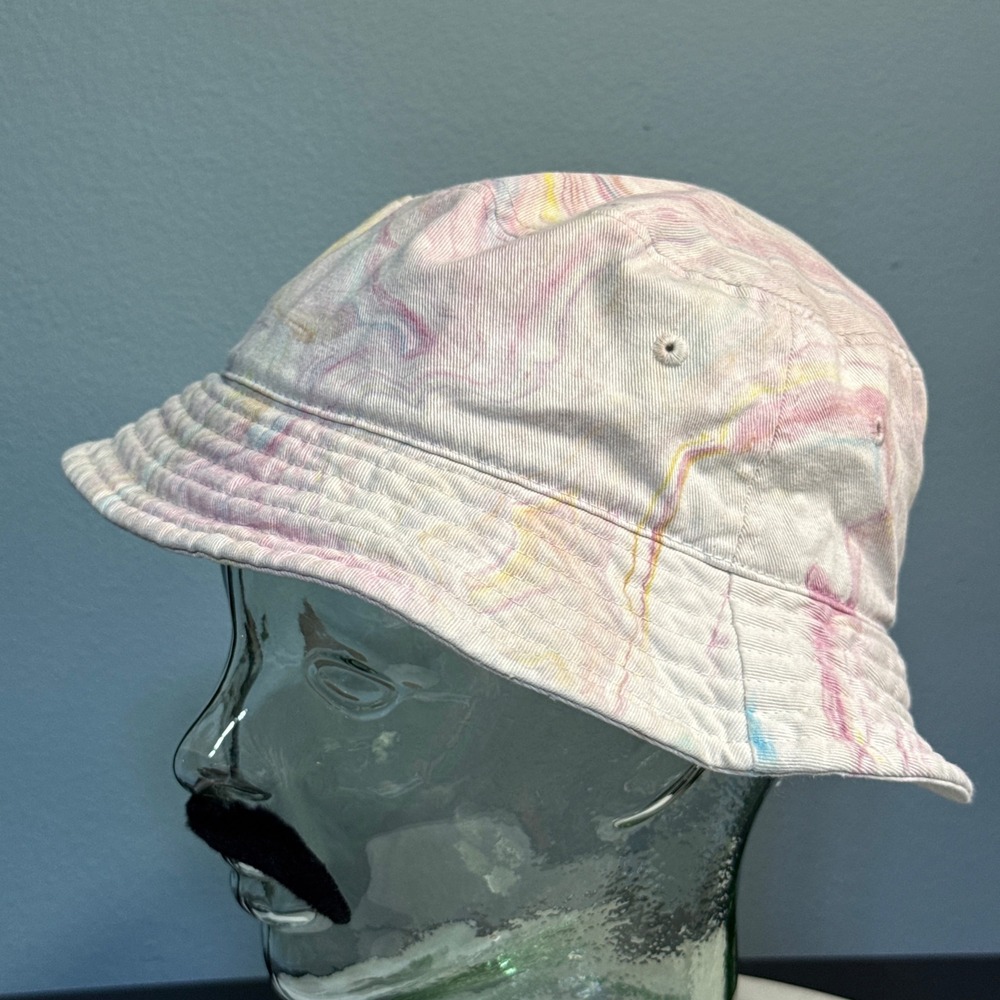 Kids Pastel‎ Marble Swirl Cotton Bucket Hat Multicolor Y2K BoHo festival beach